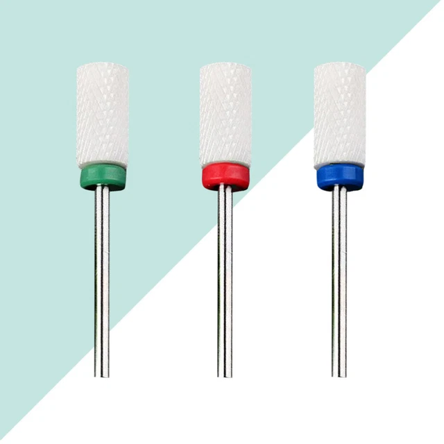 3 pz trapano per manicure grana fine chiodo punta trapano chiodo bit 2
