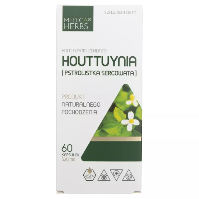 Medica Herbs Houttuynia (Cardiogram) 520 mg 60 Kapseln