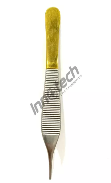 Adson Gewebe Pinzette 12 cm Chirurgische anatomische OP Forceps gold