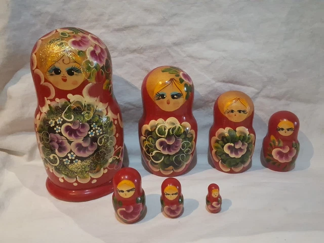 Grande Poupée Russe Matriochka SEMENOVO 9 Pièces 23cm, Fait Main (2023)
