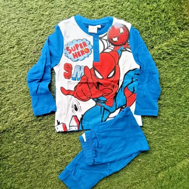 pigiama da bambino lungo in cotone 3 4 5 6 7 8 per bimbo SPIDERMAN SPIDER MAN