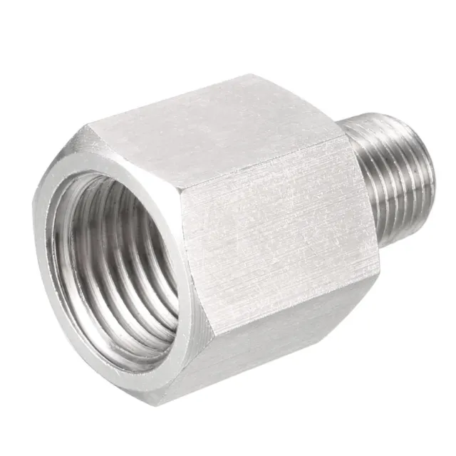 Pipe Fitting Reducer Adapter 1/8 NPT Male to 1/4 G Female Stainless Steel