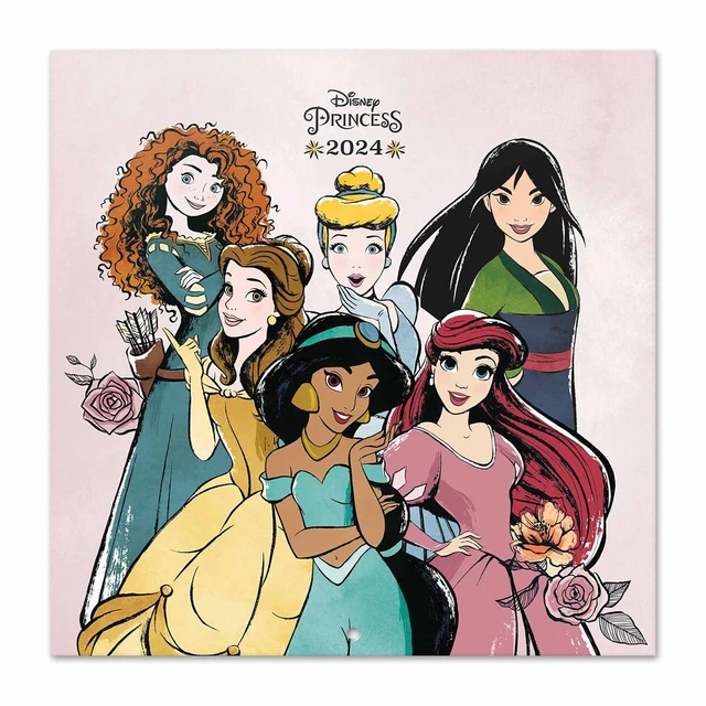 DISNEY PRINCESS CLASSICS Calendar 2024 Entertainment Month To View