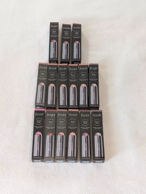 Lote de 14 X Julep Skip The Brush Crema a Polvo Rubor Palo Revendedor Paquete a Granel