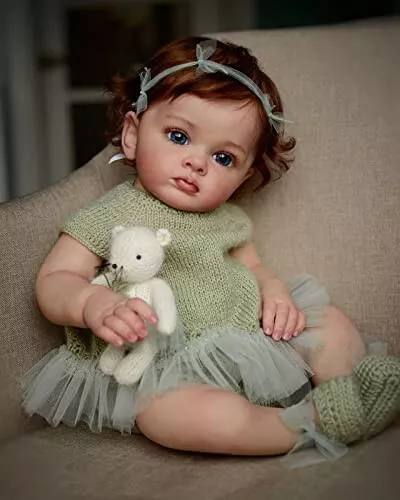 22" Reborn Baby Dolls Handmade Realistic Soft Vinyl Silicone Newborn Girl Gifts