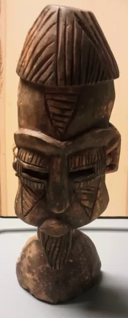 14 Inch Tall Hand Carved Driftwood African Mask