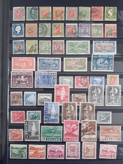 Island - ab 1902 - Mi. 36 - Sammlung mit ca. 180 gestempelten versch.  Marken