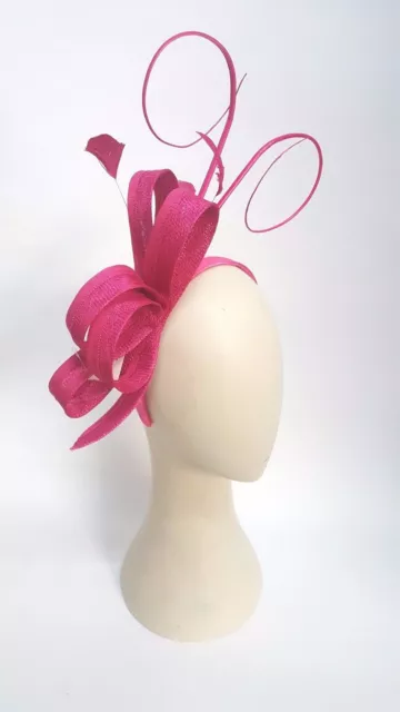 Bow race-wear, bridal  FASCINATORS with feathers and loops. 2