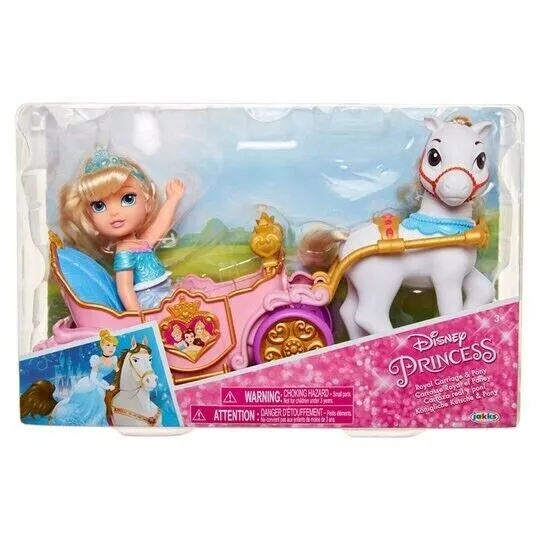 Disney Princess Royal Carriage & Pony with Petite Cinderella 6" Doll Playset NEW