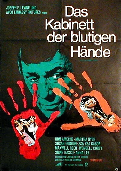 Horrorfilm DAS KABINETT DER BLUTIGEN HÄNDE von 1970