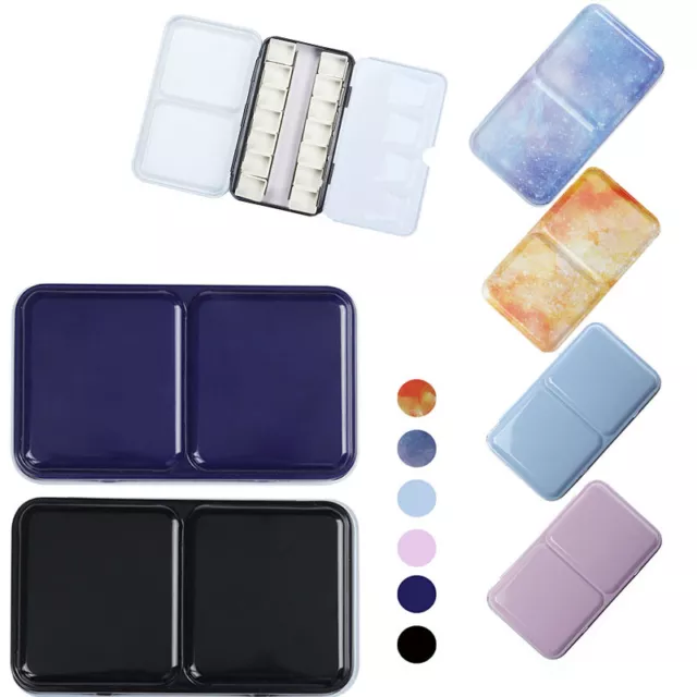 Half Pan Watercolor Tray Paint Tin Box Empty Palette Painting Storage Paint T BH
