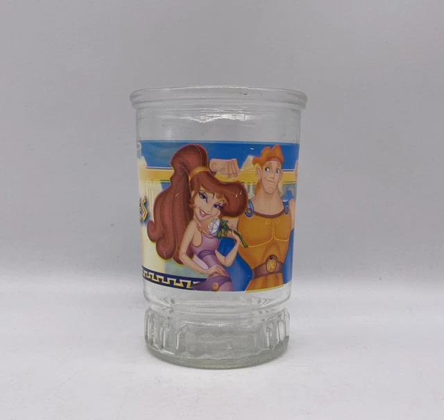 BAMA DISNEY GOLD Collection Jelly Jar Glass Hercules 10.00 PicClick