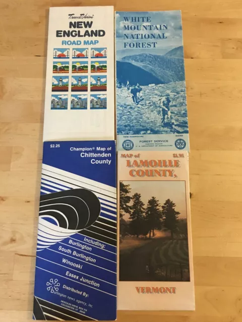 4 Lamoille & Chittenden Counties VT. New England & White Mt. Natl Forest Maps