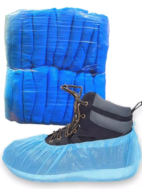 Disposable Shoe Covers Overshoes Plastic Anti Slip Cleaning Protective Safety