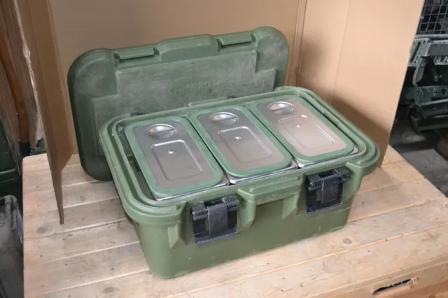 US Army Essenbehälter Thermobehälter Speisen 3x 1/3 neue GN (CAMBRO Rieber BW)
