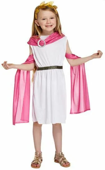 Costume abito da ragazza dea greca 10-12 anni