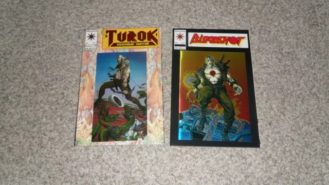 Turok Dinosaur Hunter, Bloodshot #1 Valiant comics lot VF/NM