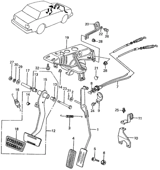 Original Honda Civic CRV Jazz automatisches Bremspedal Gummi 46545-692-980 in UK 3