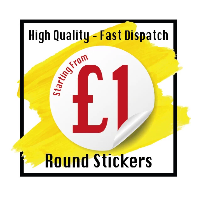PERSONALISED ROUND PRINTED Stickers Custom Logo Labels Business