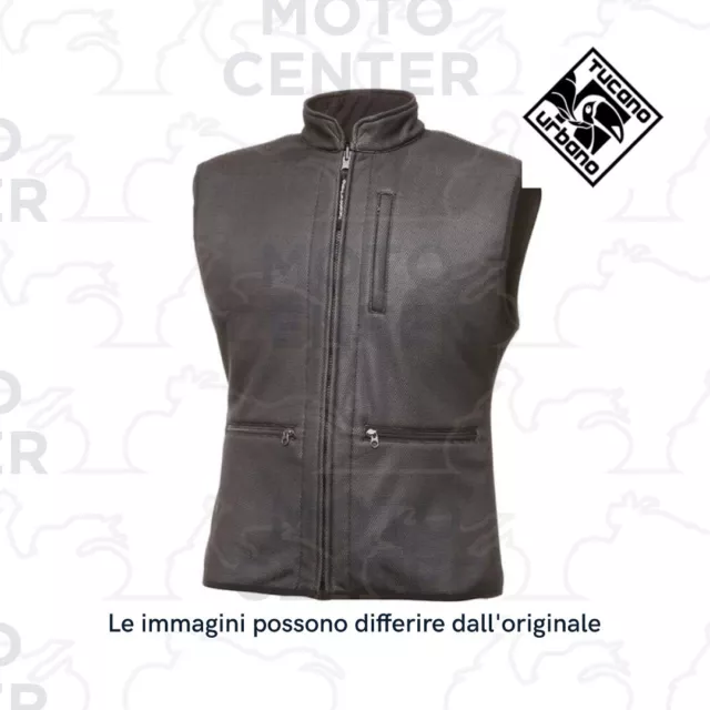 Gilet Tucano Urbano Nero Termico In Pile Antivento Taglia L