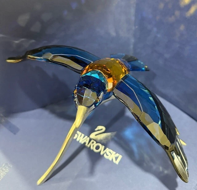 Swarovski BlueTurquoise ローラーカナリア957568置物 さりげ