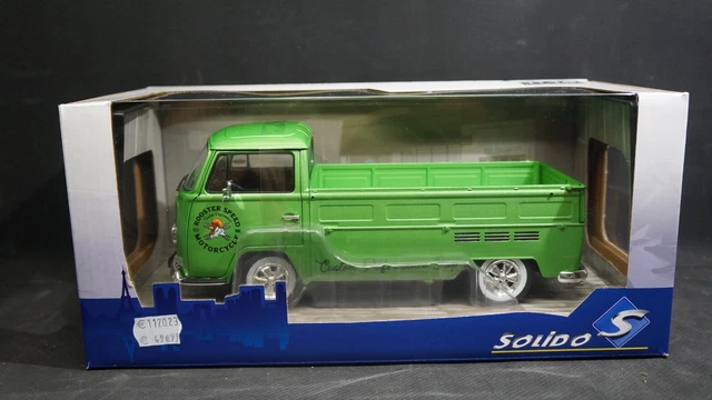 Miniature Solido neuve Die cast 1/18 Volkswagen T2 Pickup green custom, S1809401