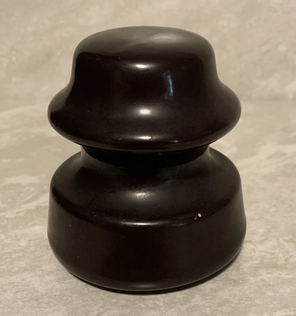 Vintage Railroad Glazed Brown Ceramic Glass Insulators Ohio Brass VERY NICE!!