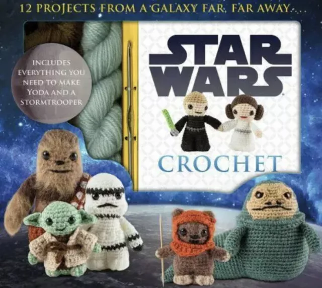 Disney STAR WARS  Crochet Kit  & BOOK Lia, Yoda , Stormtrooper, Darth Vader,Luke