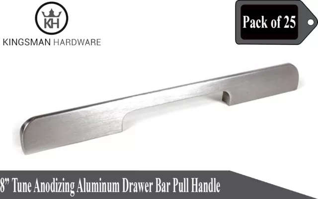 Set of 25 - 8' Tune Series Anodizing Aluminum Cabinet Bar Pull Handle