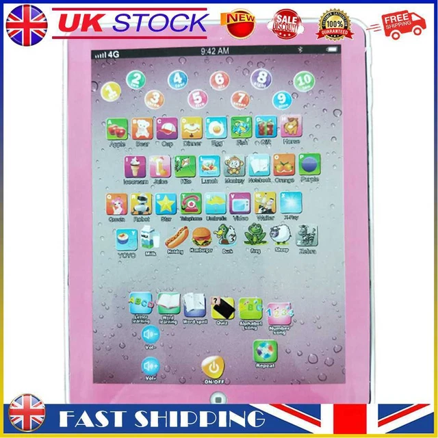 Learning Machine Tablet English Educational Toy for Toddlers Kids (Pink) #gib