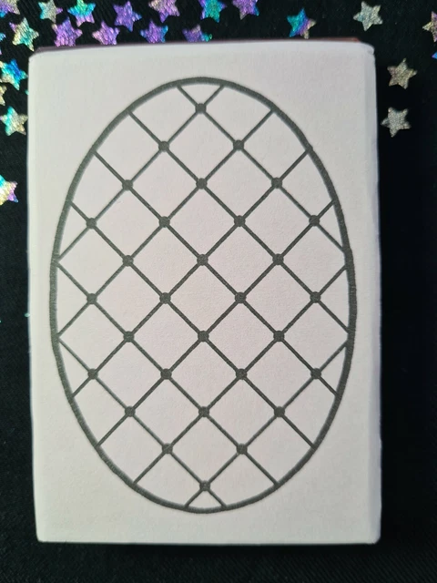 Craft Stamp Block Oval Cross Hatched Lattice 9.5 x 6.5 cm Card Making Scrapbook