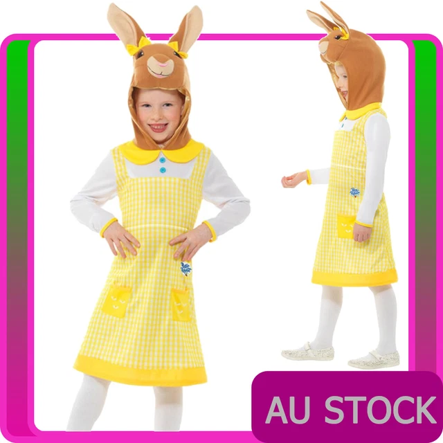 Peter Rabbit Yellow Dress Rabbit LICENSED GIRLS PETER Rabbit Cottontail Costume Book Week Kids Child ...