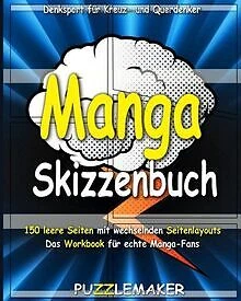 Manga Skizzenbuch: 150 leere Seiten mit wechselnden... | Buch | Zustand sehr gut