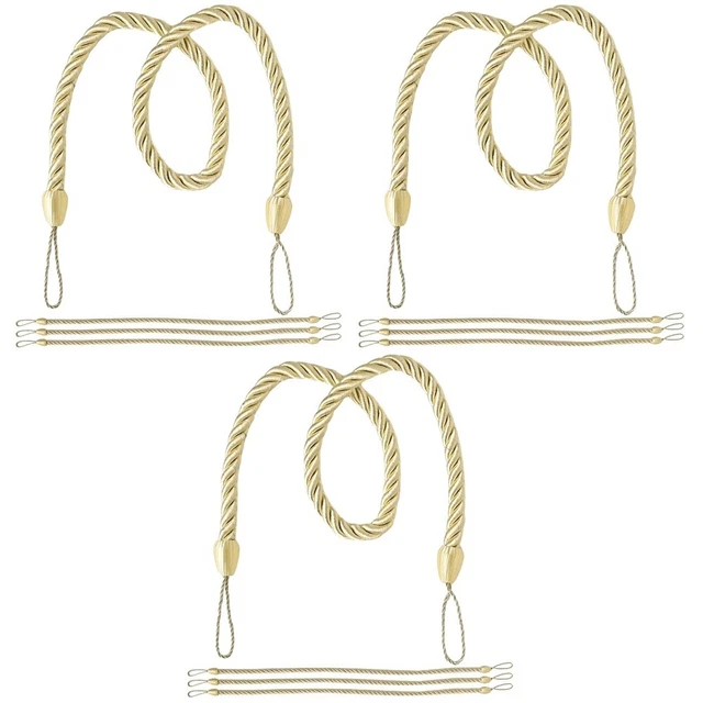 12 Pcs Curtains Holdback Belt Rustic Curtain Tiebacks Curtain Rope Strap
