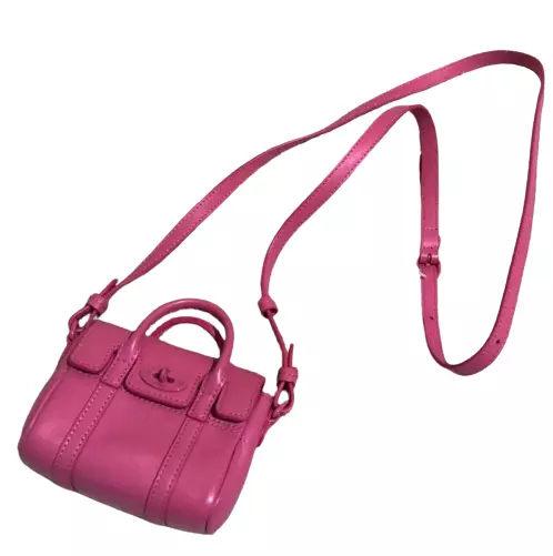 Mulberry Micro Bayswater Shoulder bag Geranium Pink Near Mint JAPAN USED