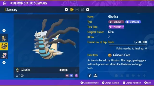 Giratina Shiny 6IV Event ✨Sinjoh Ruin Event • Level 1 ⭐ Pokemon Scarlet &  Violet