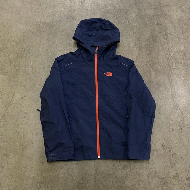 The North Face Rain Coat Hyvent Winter Ski Jacket Navy Blue Mens XS