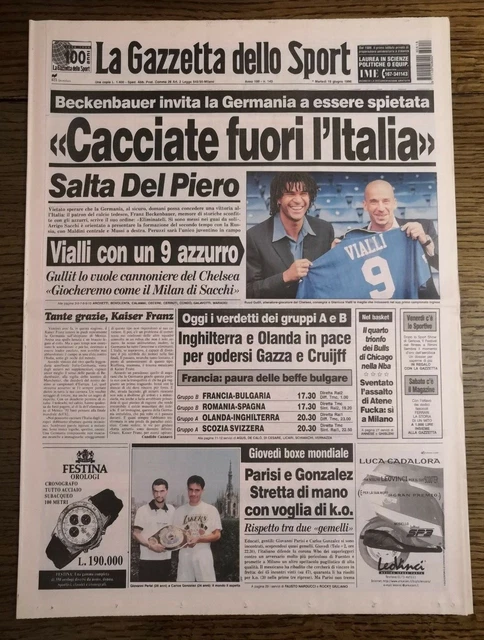 LA GAZZETTA DELLO Sport N.143 Del 18 Giugno 1996 - Cacciate Fuori L'italia ( Gs7) EUR 22,99 - IT