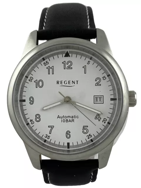 Große NOS Herrenarmbanduhr Regent 52 Automatic mit Schild, funktioniert