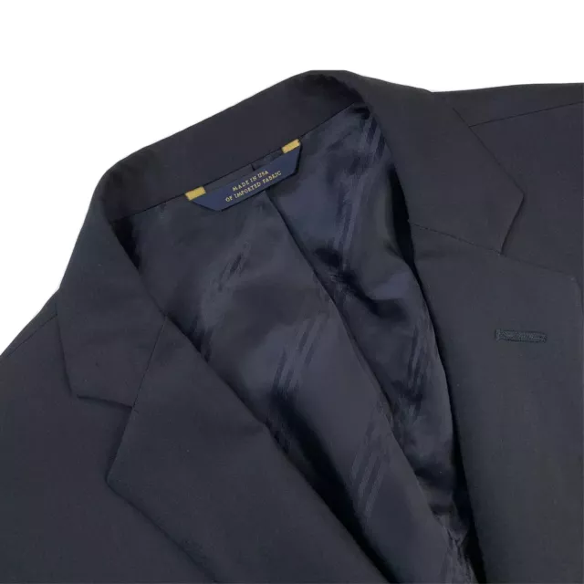 Uomo 41 L Brooks Brothers Fitzgerald X Loro Piana Blu Navy Bottone Dorato Giacca
