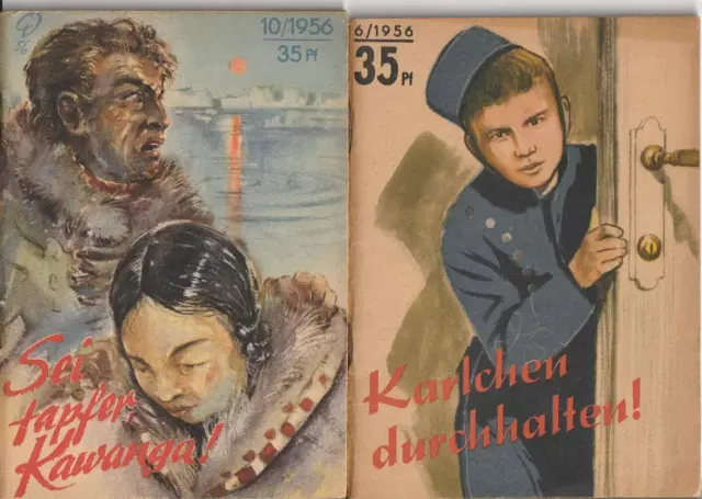 2 DDR Romanhefte Kleine Jugendreihe 10/56 und 6/56 II. Teil