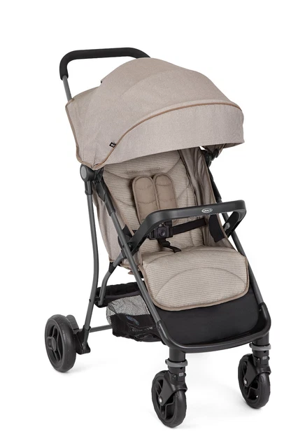 GRACO Breaze Lite 2 Beige Lightweight Baby Stroller Pushchair w Raincover 0-4 yr