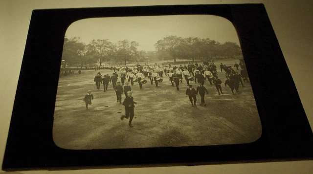 Military Parade in Hyde Park, London England Photo Magic Lantern Slide c1890s