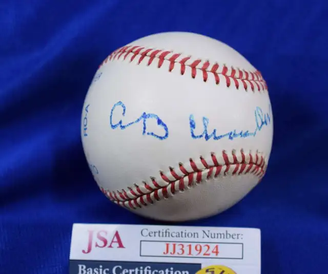 Happy Chandler JSA Coa Autograph American League OAL Signed BasebaLL