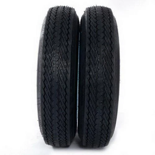 2pcs Trailer Tires On Rims 4.80-12 480-12 LRB 5 Lug Hole Bolt White Spoke Wheel