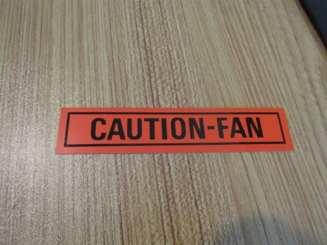 1967 - 1975 Lincoln Continental Town Car Mark Iv Caution Fan Engine Compt Decal