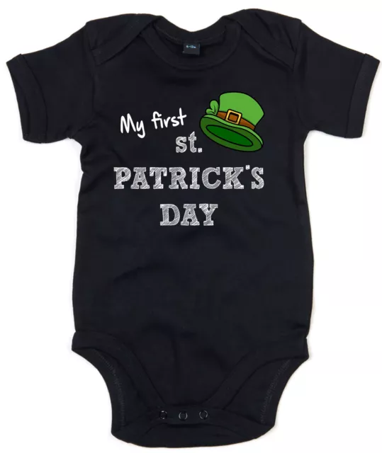 My First St Patrick's Day Baby Outfit wachsen Babygrow Kobold süß irisch L191 2