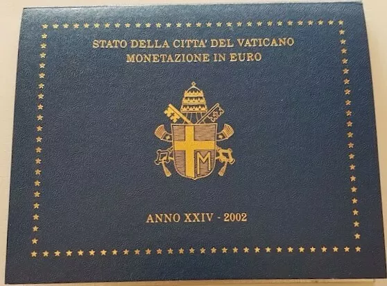 Vaticano 2002 - Divisionale Ufficiale Monete Euro Papa Giovanni Paolo Ii - Fdc.