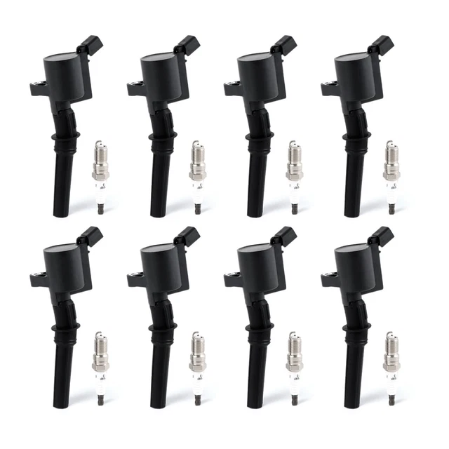 8PCS Ignition Coil + Iridium Spark Plug SP479 for Ford Ford Crown Victoria DG508