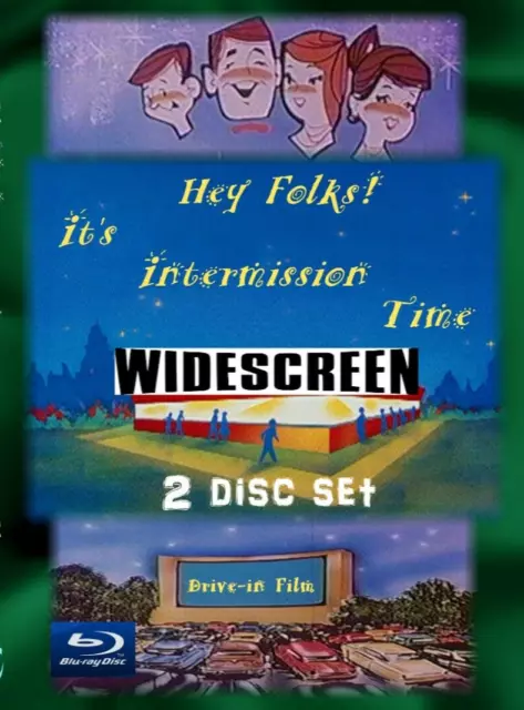 HEY FOLKS! IT'S INTERMISSION TIME Drive-in Theater 2-BluRay WIDESCREEN 16mm film